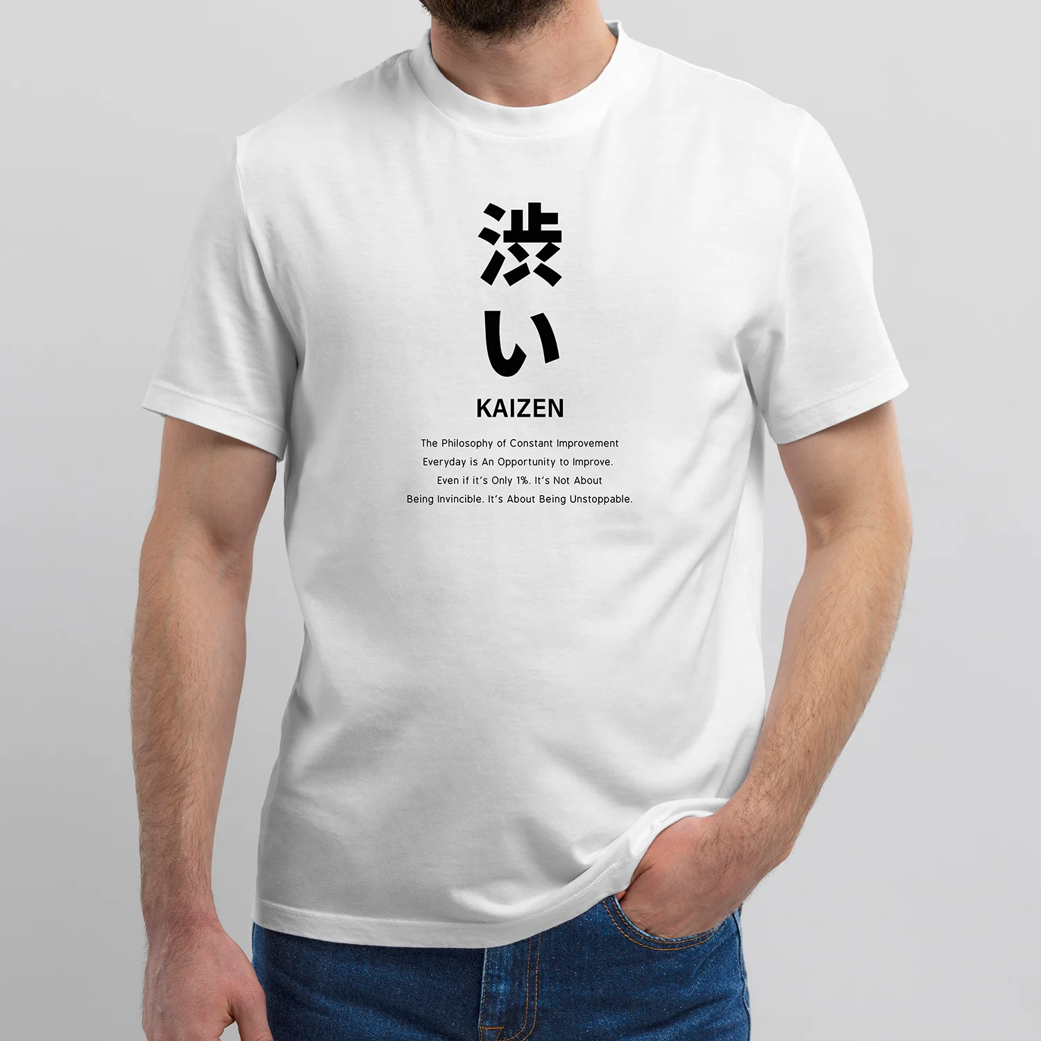 Kaizen Definition In Black Text On White Tshirt
