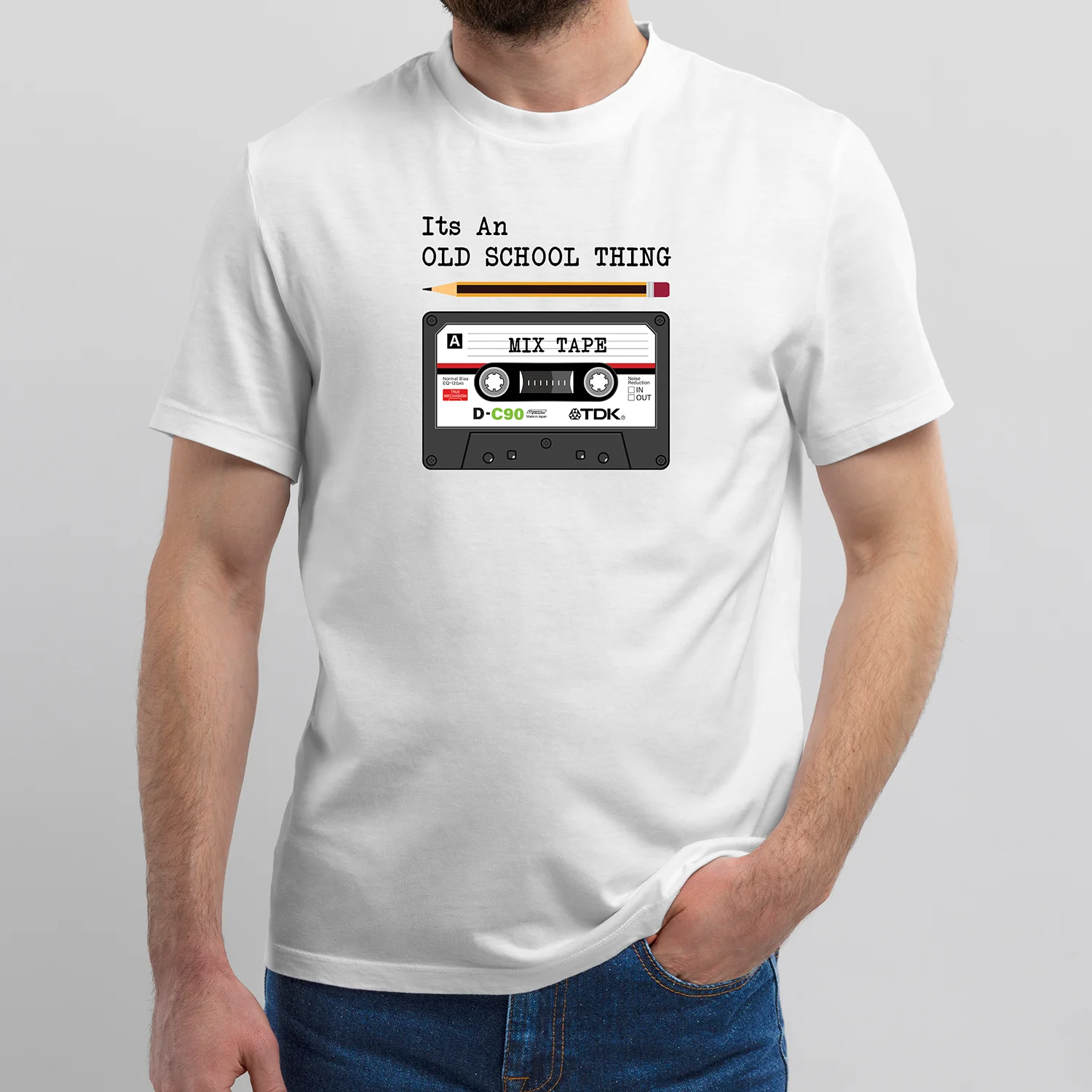 Old School Thing Tape And Pencil