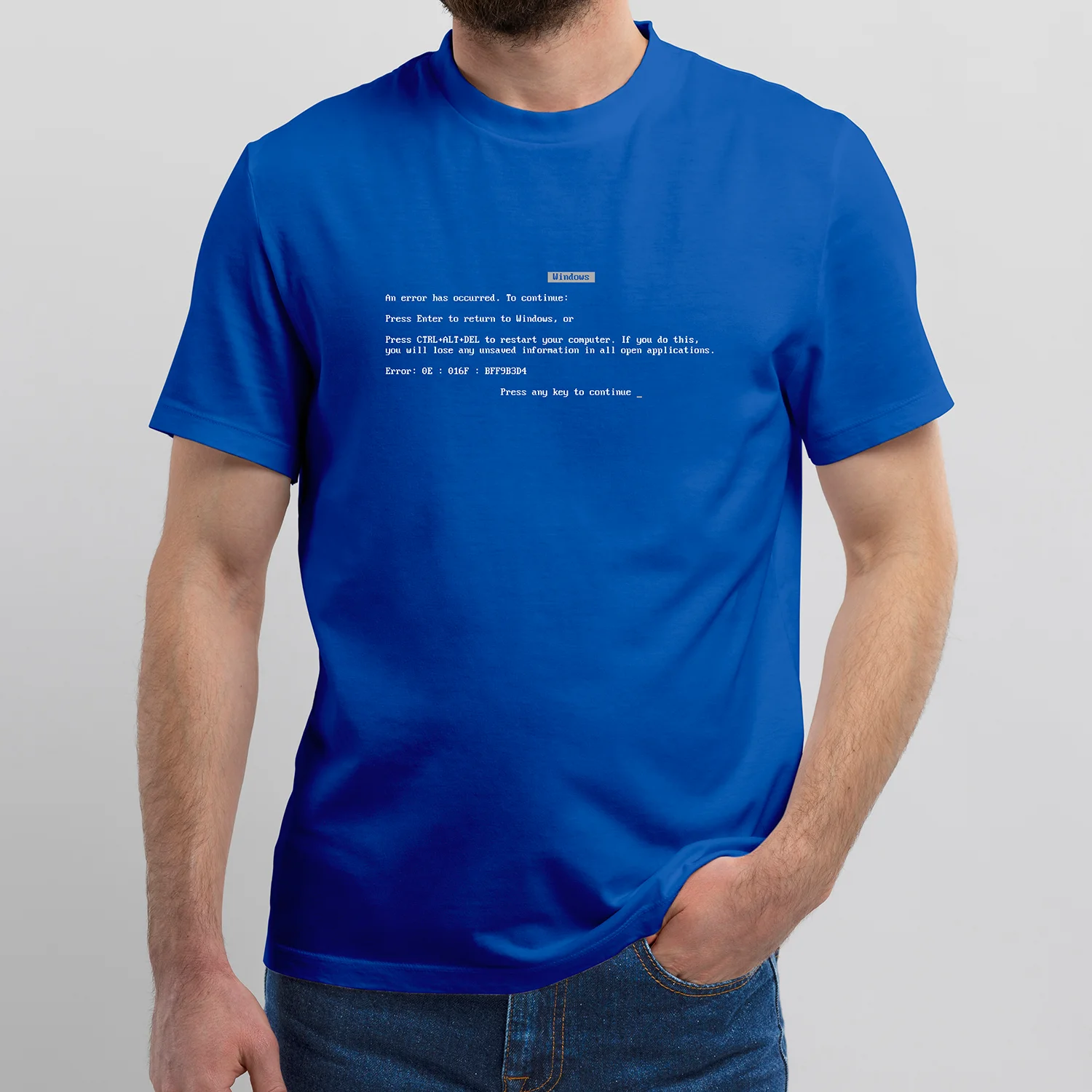 Windows 98 Blue Screen Error Tshirt