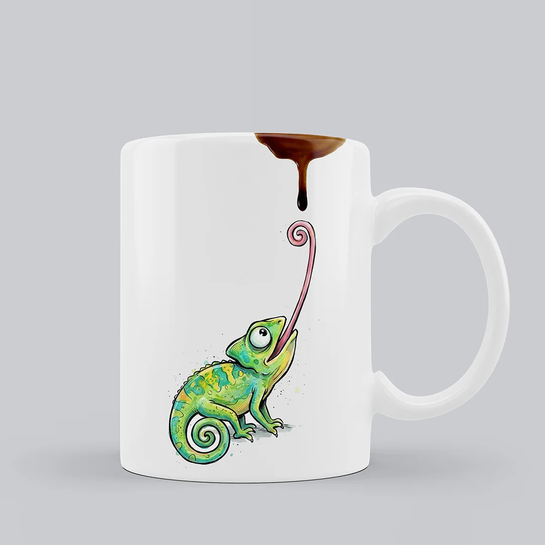 Chameleon Lizard Coffee Drip Mug