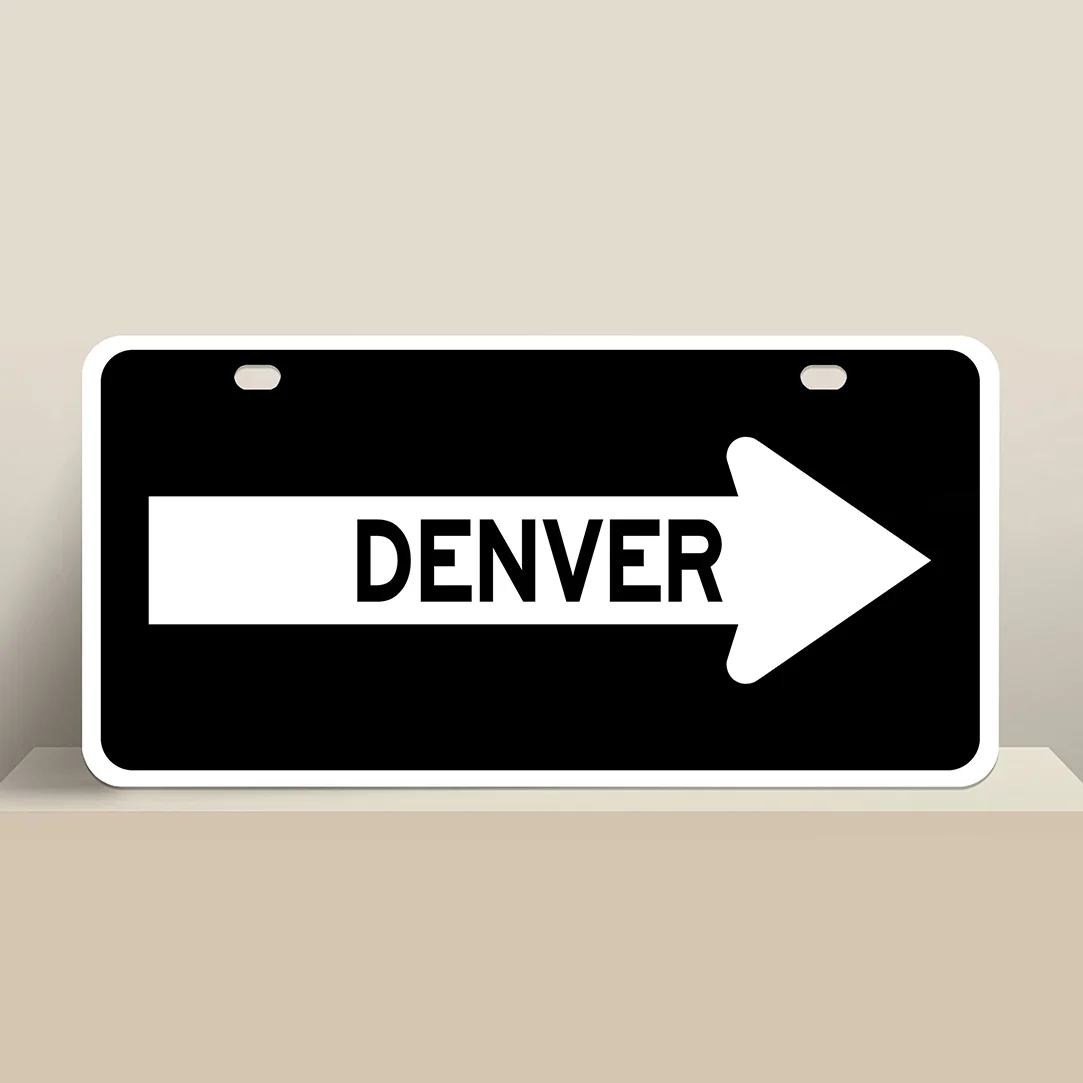Denver One Way Sign