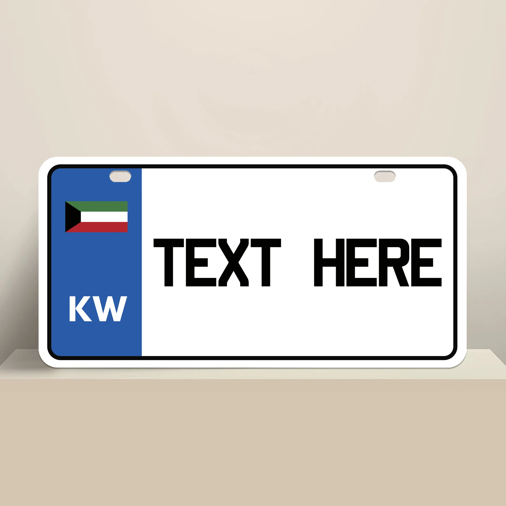 Modified Kuwaiti License Plate Design